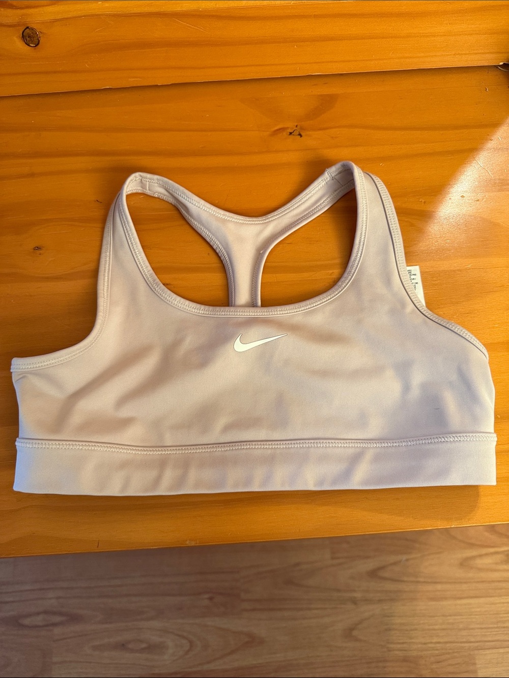 Nike Light Mauve Racerback Sports Bra - Soft Pink Tone